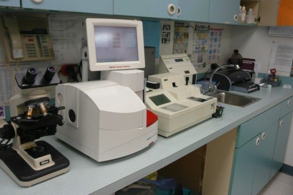 We have an in house lab, which allows us to have results for most patients withing minutes.